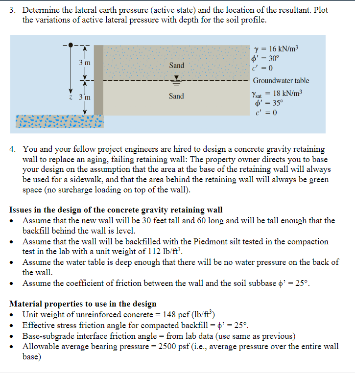 solved-3-determine-the-lateral-earth-pressure-active-state-chegg