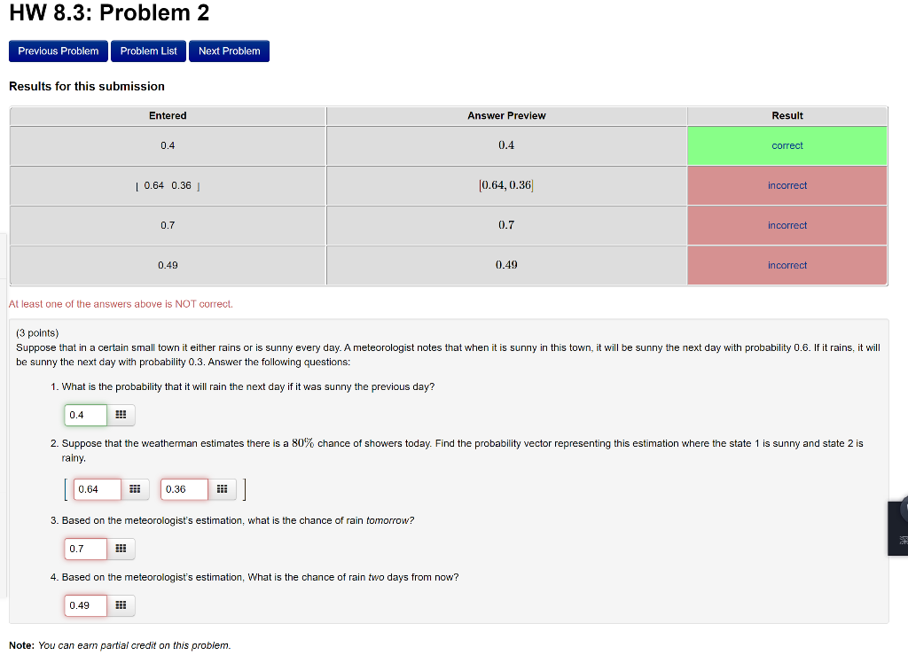 Solved HW 8.3: Problem 2 Previous Problem Problem List Next | Chegg.com
