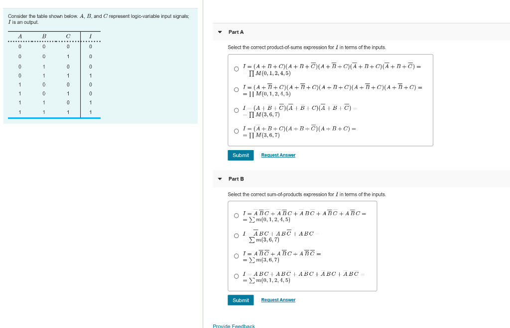 Solved Consider The Table Shown Below. A, B, And C Represent | Chegg.com