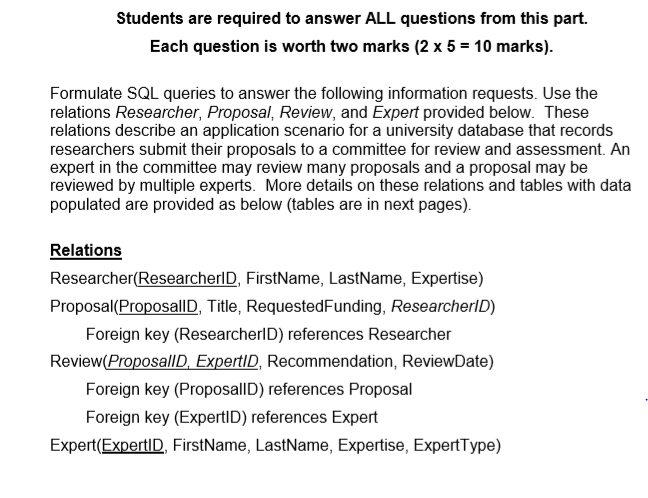 Solved: All questions in this section relate to the ER mod