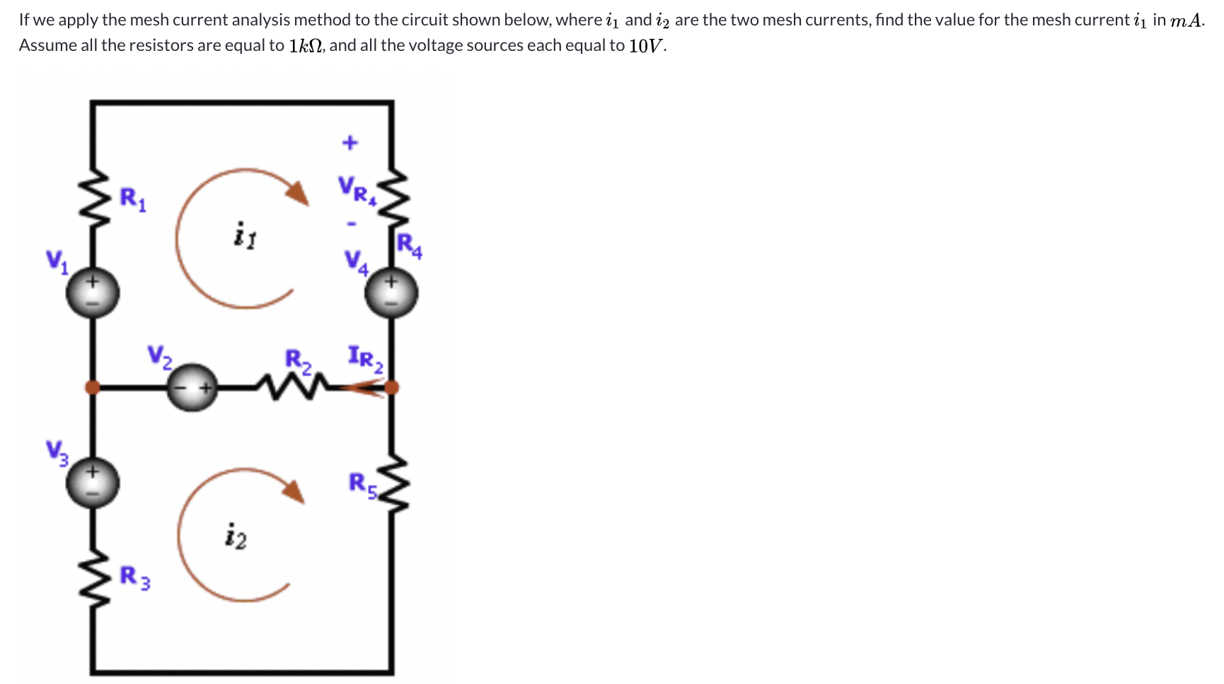 Solved If we apply the mesh current analysis method to the | Chegg.com