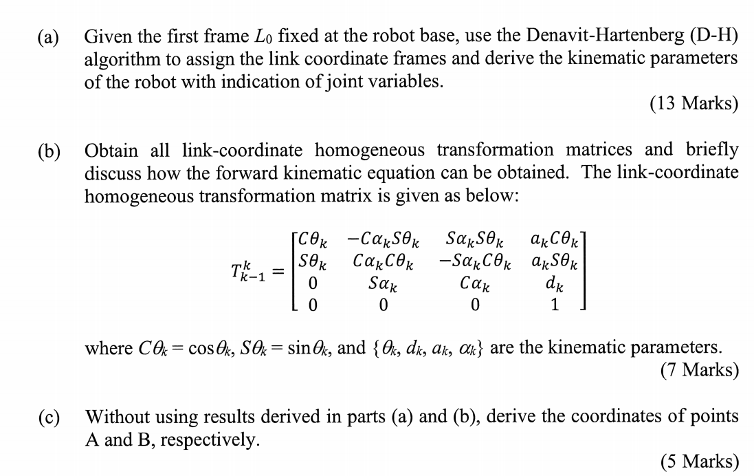Solved 1. A robot with five joints is shown in Figure | Chegg.com