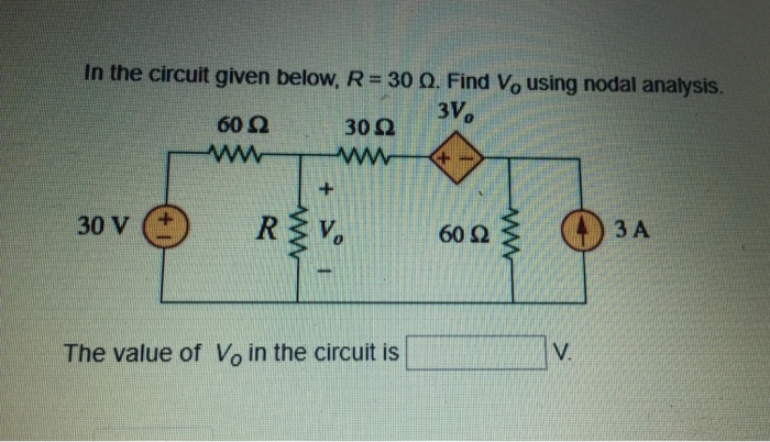 Solved In the circuit given below, R = 20 Ω. Find the | Chegg.com