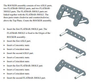 Solved The ROCKER assembly consists of two AXLE parts, two | Chegg.com