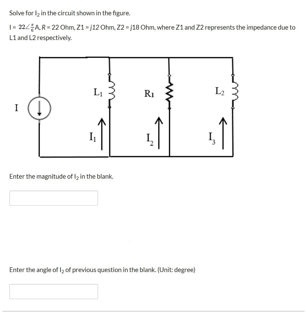 Solved Solve for 12 in the circuit shown in the figure. I = | Chegg.com