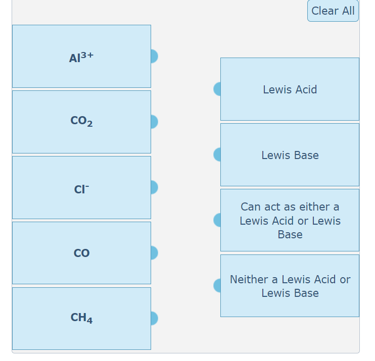 Solved Clear All Can act as either a Lewis Acid or Lewis | Chegg.com