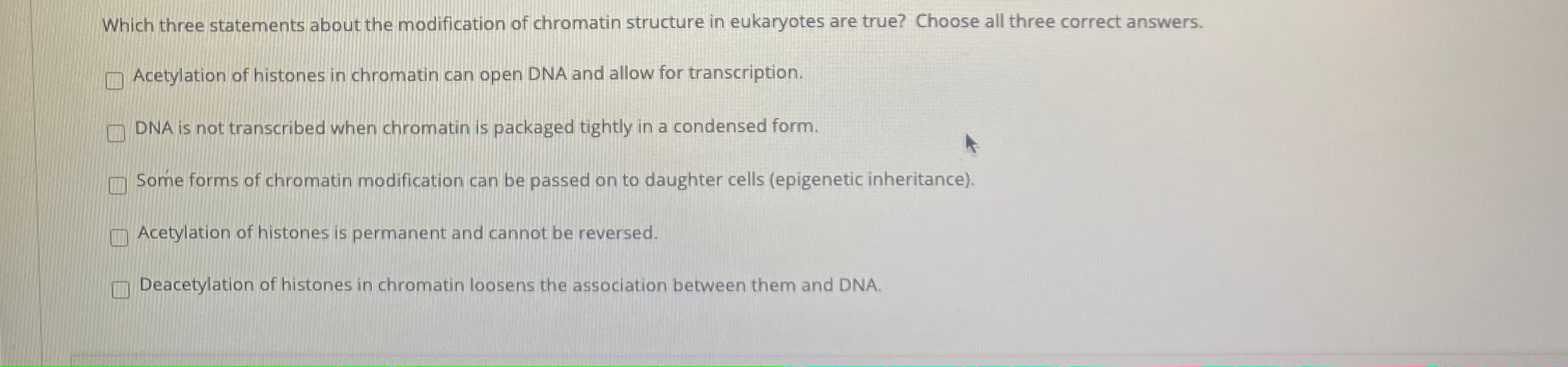 Solved Chromatin Remodeling Is A Form Of Transcriptional Chegg Com