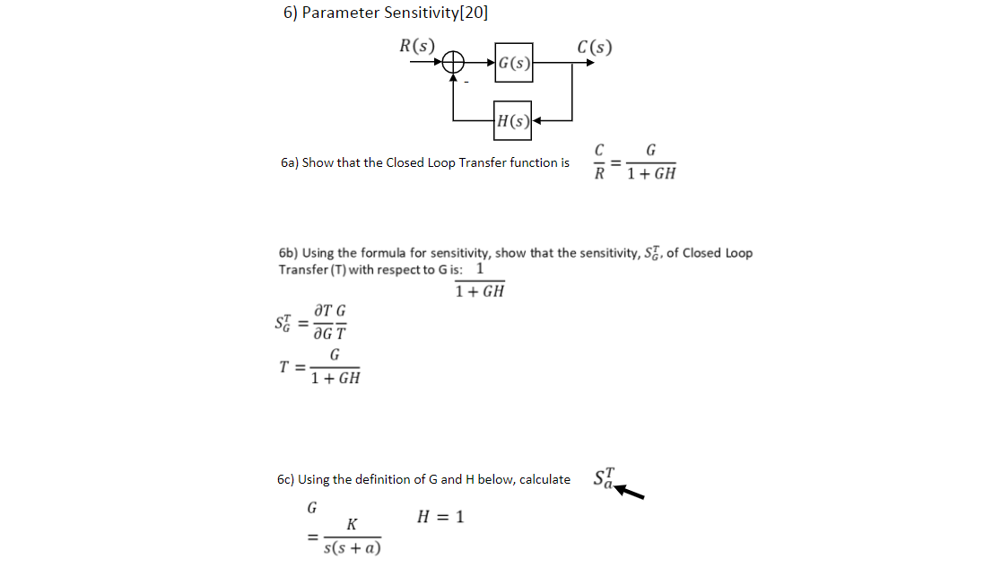 solved-6-parameter-sensitivity-20-6a-show-that-the-closed-chegg