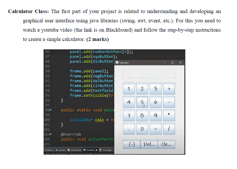 Solved Calculator Class: The first part of your project is | Chegg.com