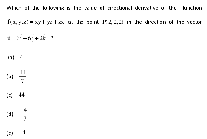 Solved Which Of The Following Is The Value Of Directional | Chegg.com