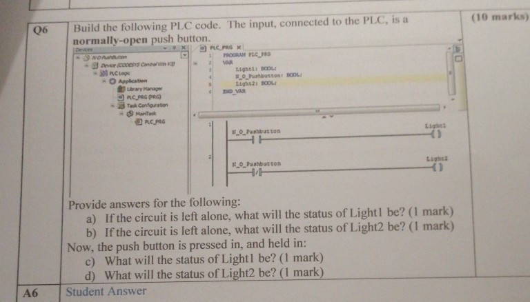 Solved Build the following PLC code. The input, connected to | Chegg.com