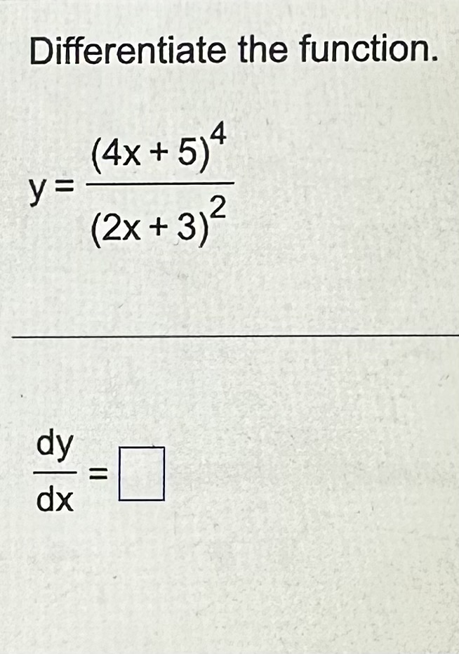 Solved Differentiate The Function Fxx8x−85 7257