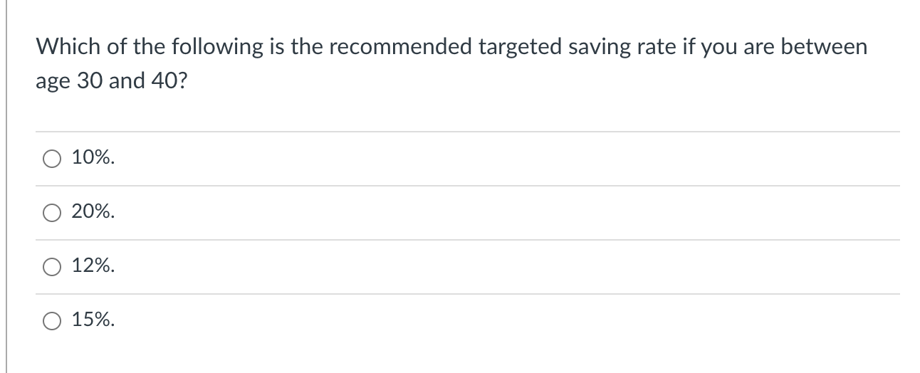 Solved Which of the following is the recommended targeted | Chegg.com