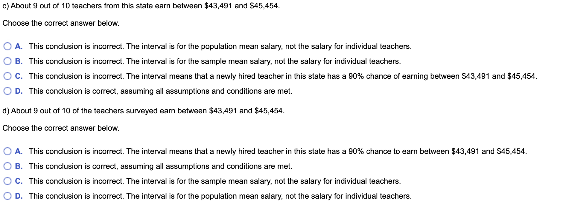 Solved Software Analysis Of The Salaries Of A Random Sample | Chegg.com