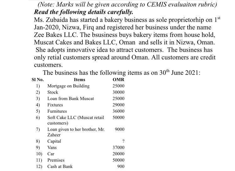 Solved (Note: Marks will be given according to CEMIS | Chegg.com