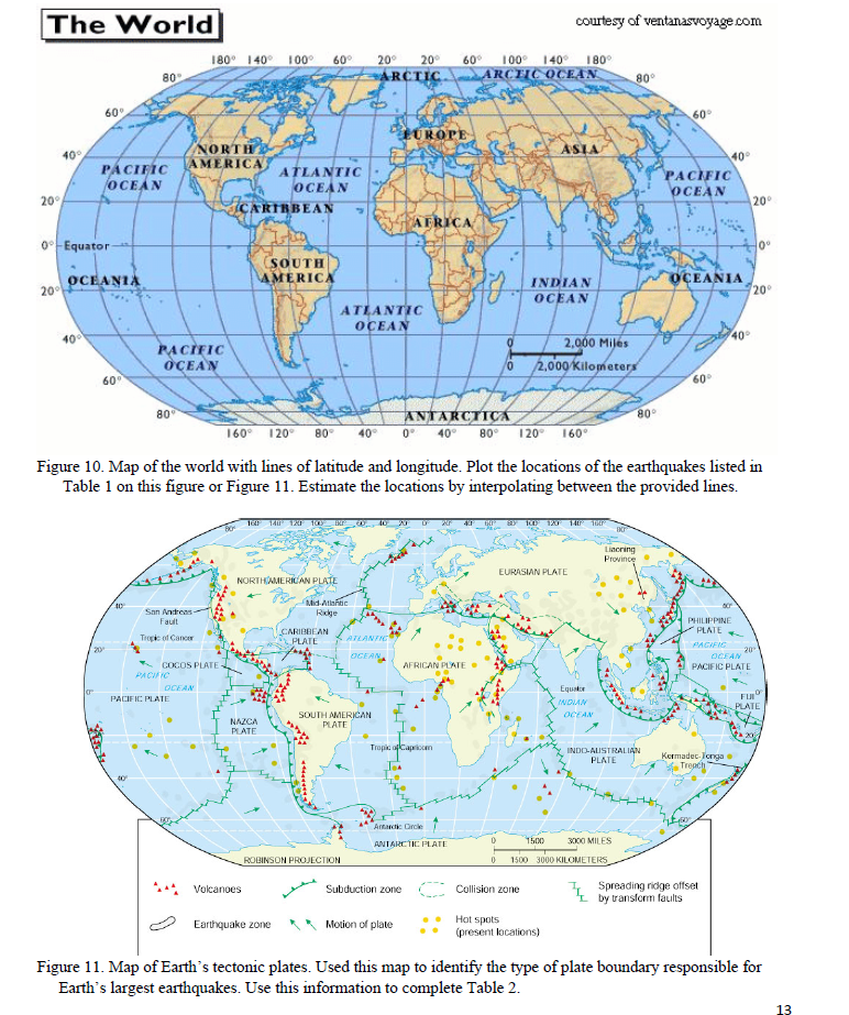 Solved Exercise 2: Global Earthquake Locations In this | Chegg.com