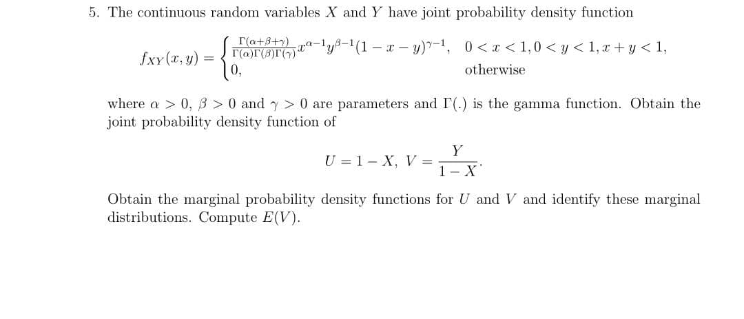 Solved The continuous random variables X and Y have joint | Chegg.com