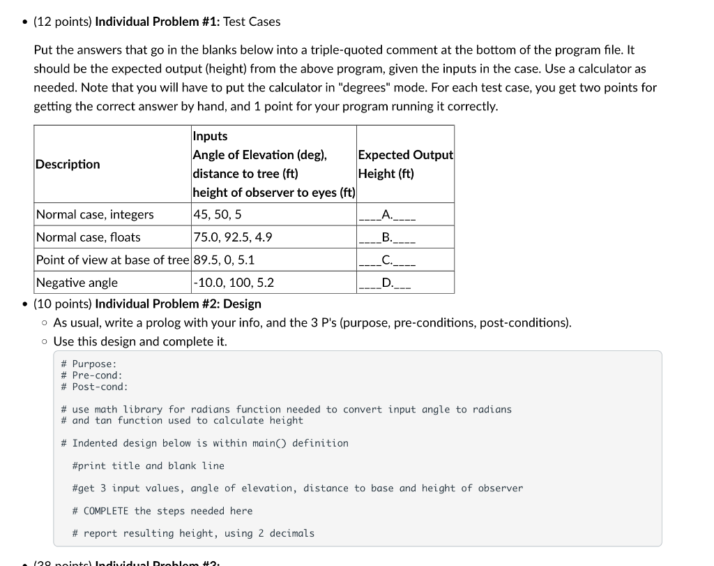 Solved - Problem Description: Scientists studying a forest | Chegg.com