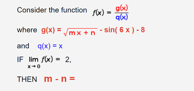 Solved Consider the function f(x)=q(x)g(x) where | Chegg.com