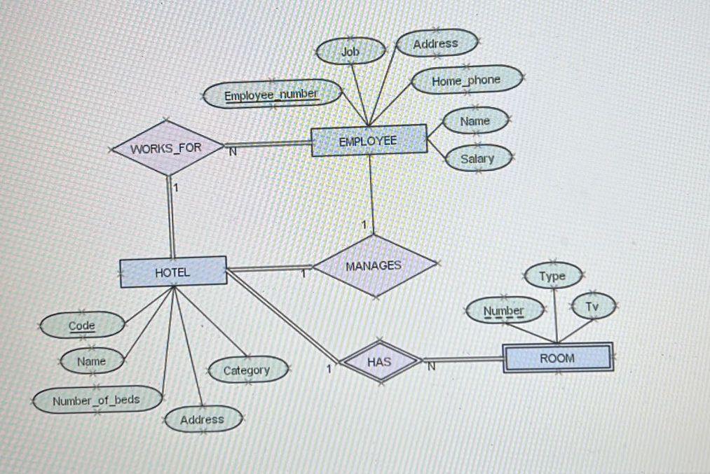 Solved Map the ER schema from the following figure into a | Chegg.com