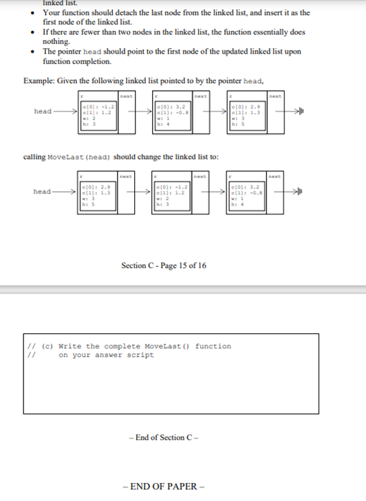 Solved Section C. Programming Questions. (40%) There are | Chegg.com
