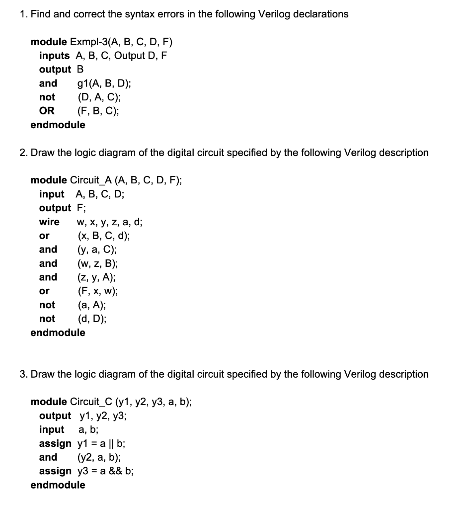 Solved 1. Find and correct the syntax errors in the | Chegg.com