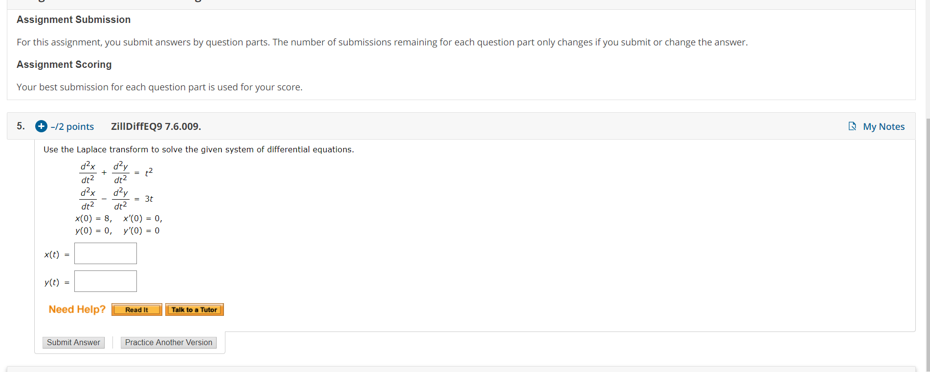 Solved Use the Laplace transform to solve the given system | Chegg.com