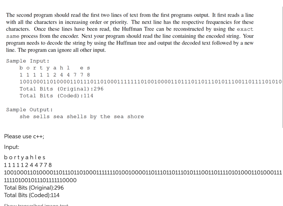 The second program should read the first two lines of | Chegg.com