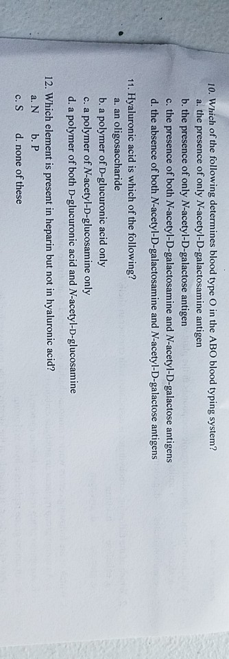 Solved 1 Which Are The Most Abundant Organic Compounds In Chegg