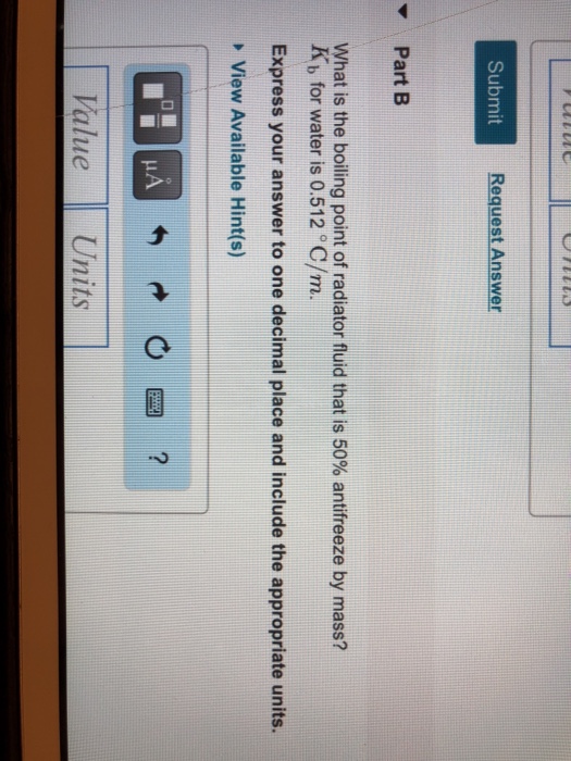 Solved Submit Request Answer Part B What is the boiling