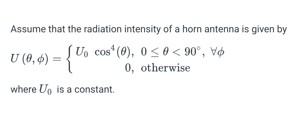 Solved What's The Half-power Beamwidth Of This Antenna? | Chegg.com