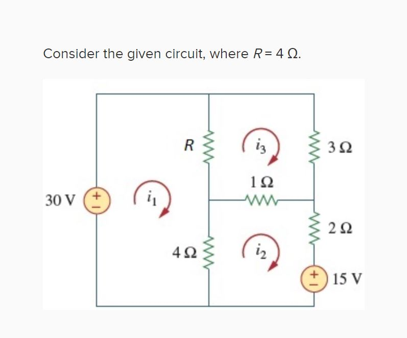Solved Consider the given circuit, where R= 4 12. 192 30 V | Chegg.com