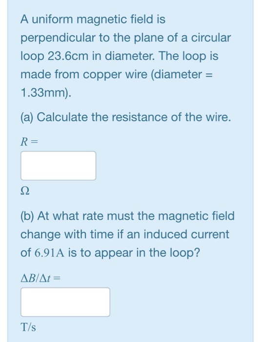 Solved A uniform magnetic field is perpendicular to the | Chegg.com