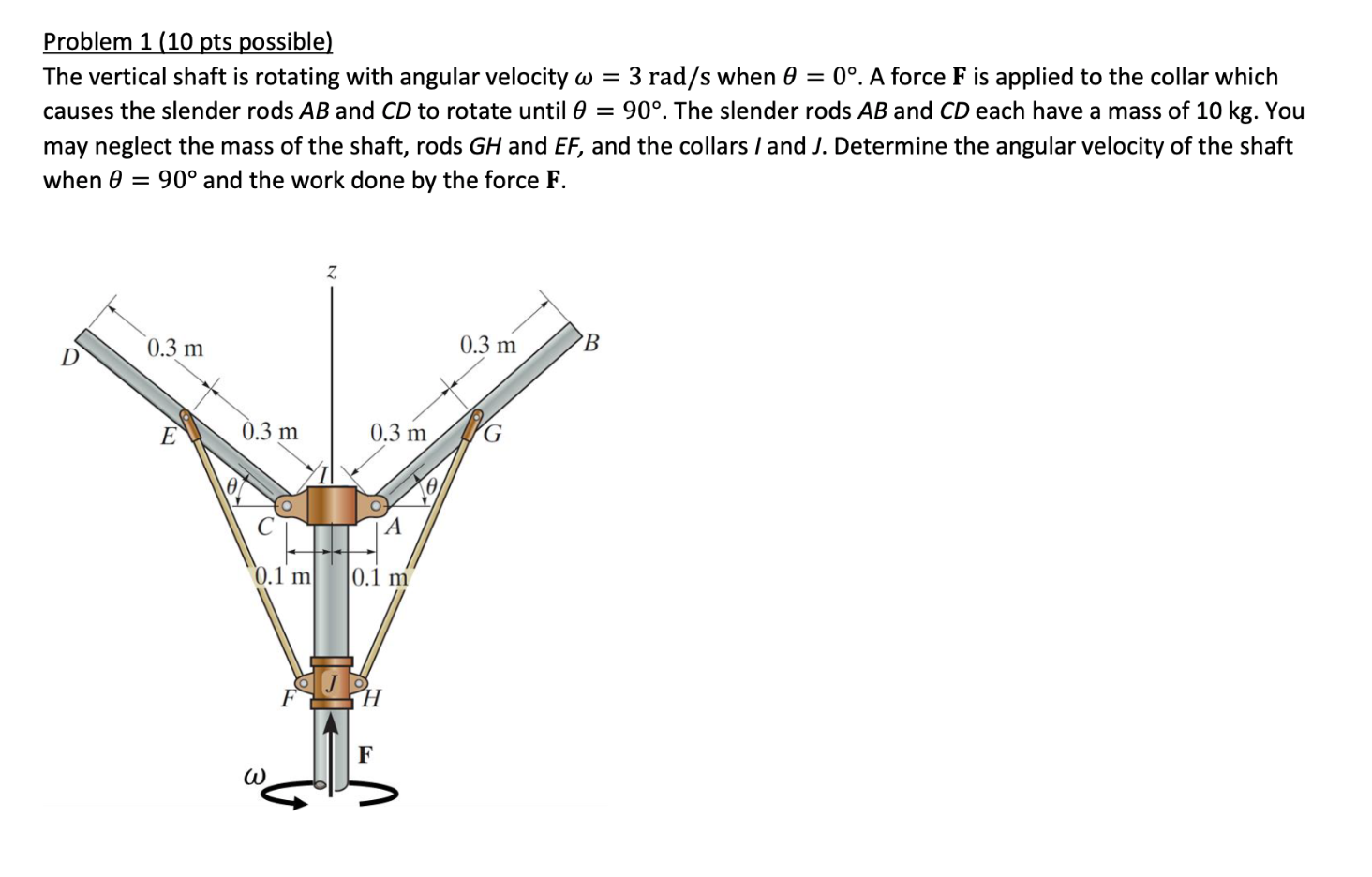 Solved Problem 1 10 Pts Possible The Vertical Shaft Is Chegg Com