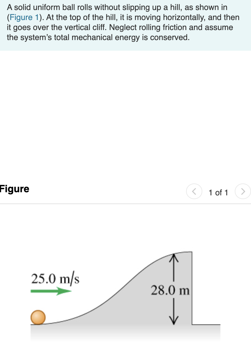 Solved A solid uniform ball rolls without slipping up a