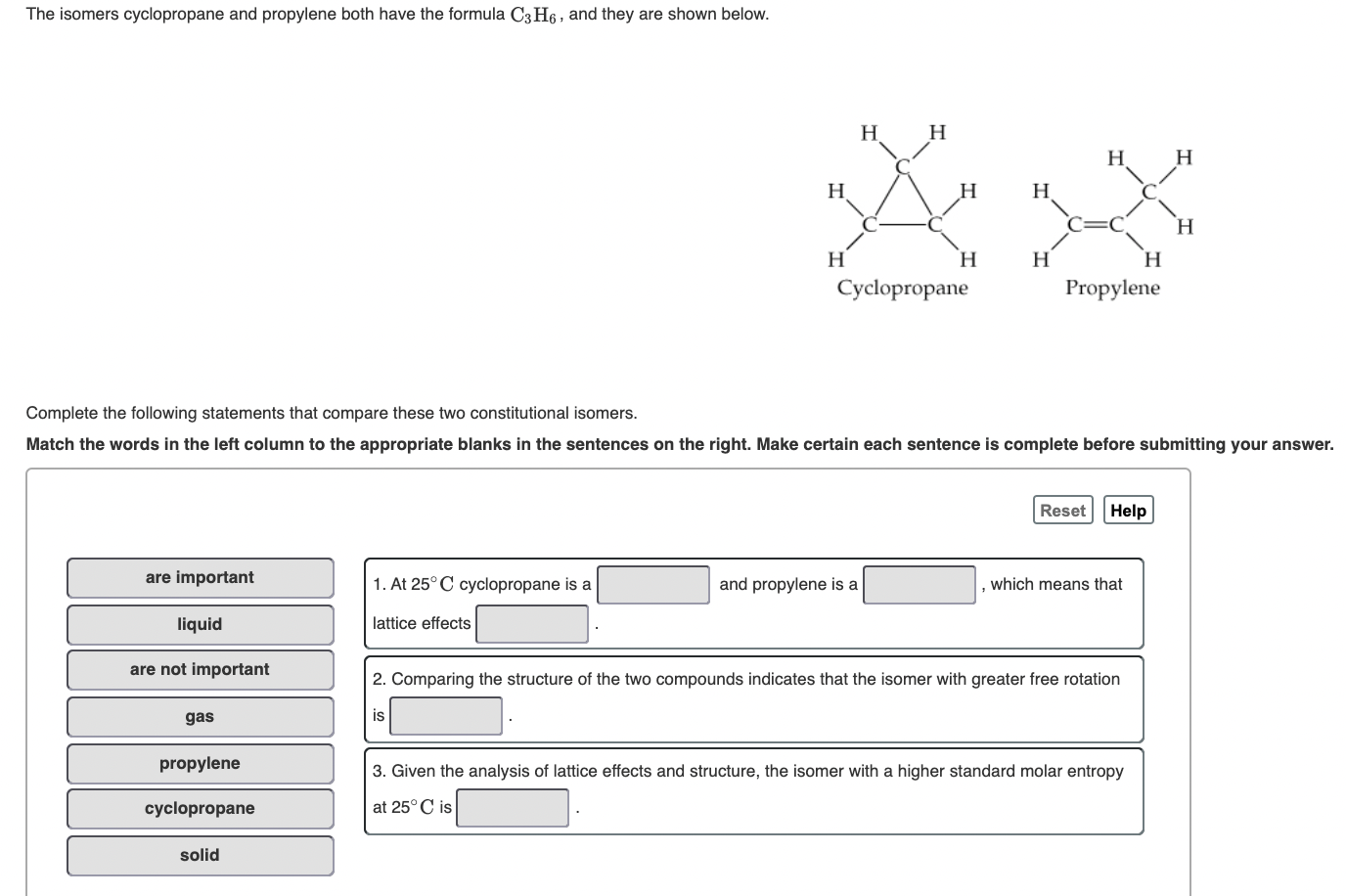 Complete Structural Formula Of Cyclopropane