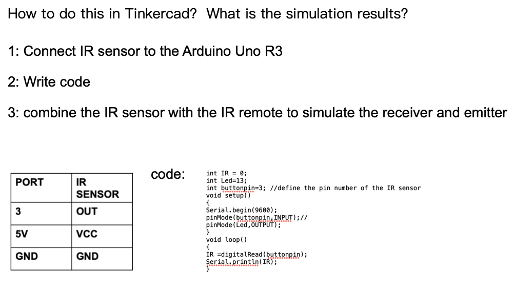 Solved How to do this in Tinkercad? What is the simulation | Chegg.com