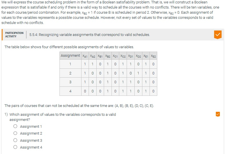 Course Scheduling Problem 5.7 Boolean SAT Course Scheduler In this assignment | Chegg.com