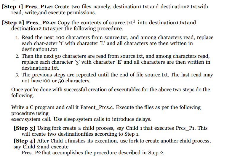 Solved This handout describes the exec family of functions, | Chegg.com