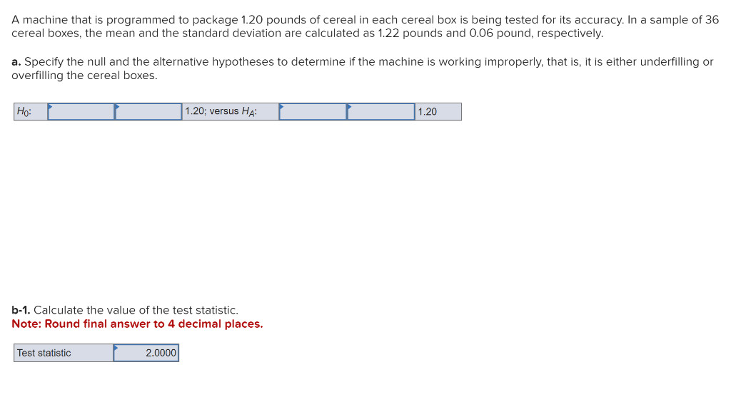 Solved A machine that is programmed to package 1.20 pounds | Chegg.com