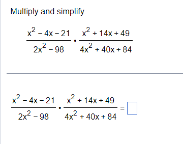 Solved Multiply and simplify. | Chegg.com