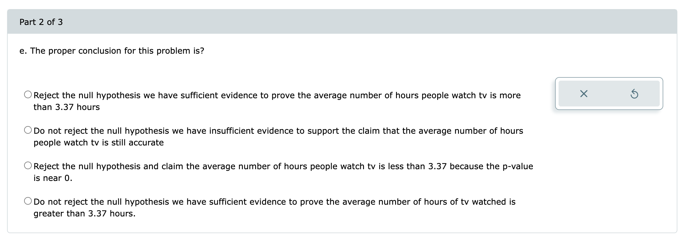 Solved Suppose a study reported that the average person | Chegg.com