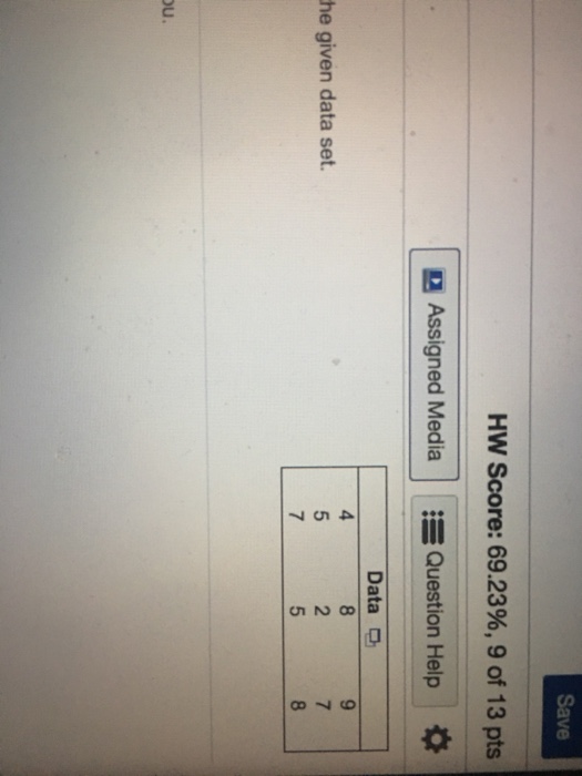Solved Homework: Getting Started Score: 0 of 1 pt in the | Chegg.com