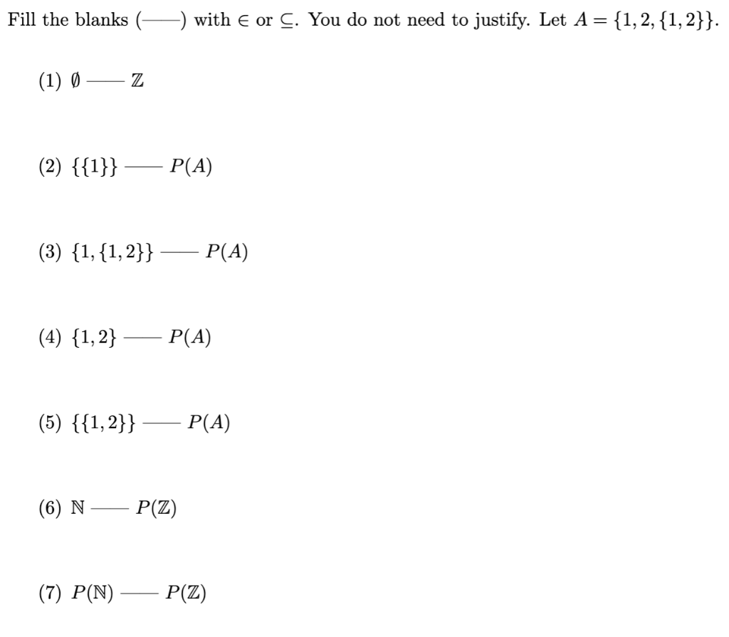 Solved Fill the blanks with or . You do not need to