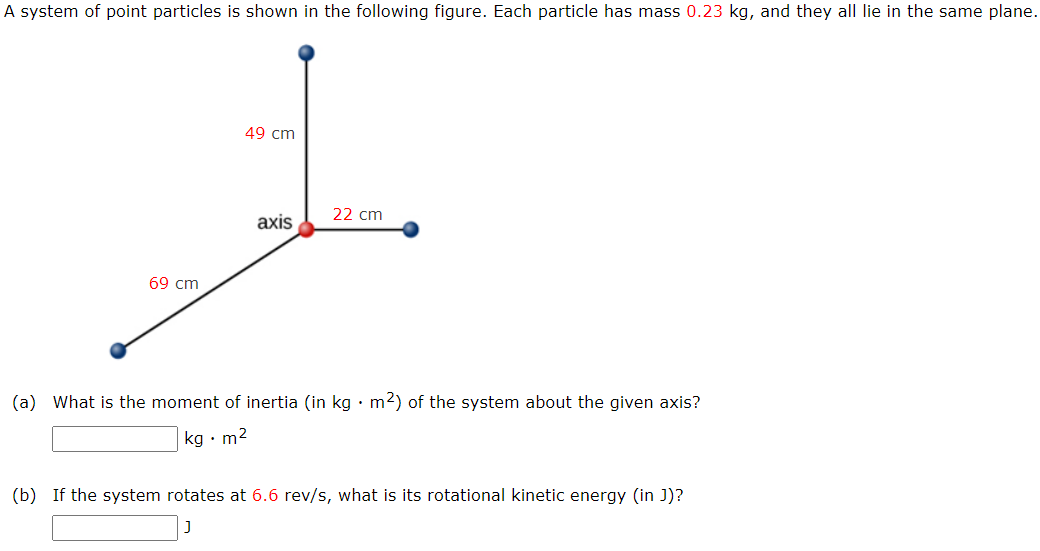 Solved system of point particles is shown in the following | Chegg.com