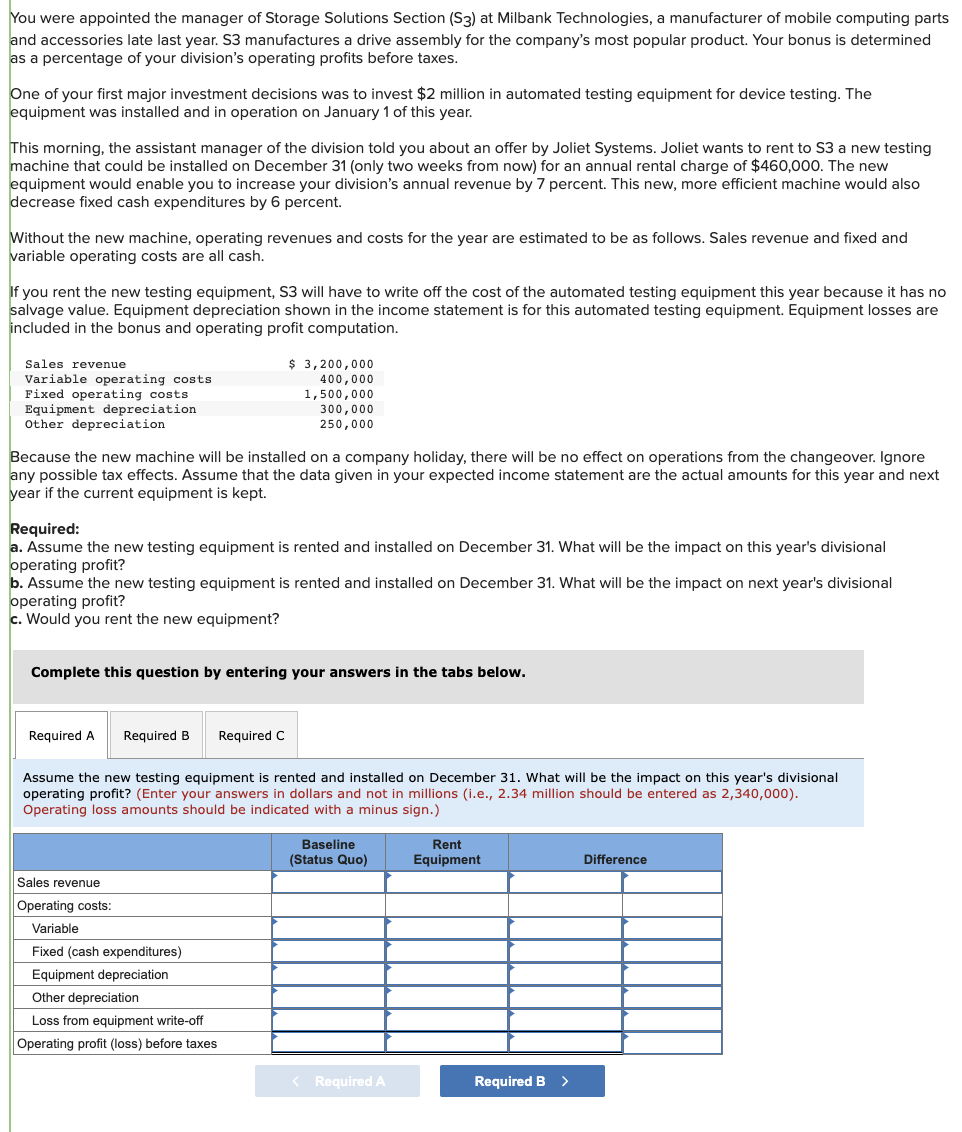 Solved You were appointed the manager of Storage Solutions