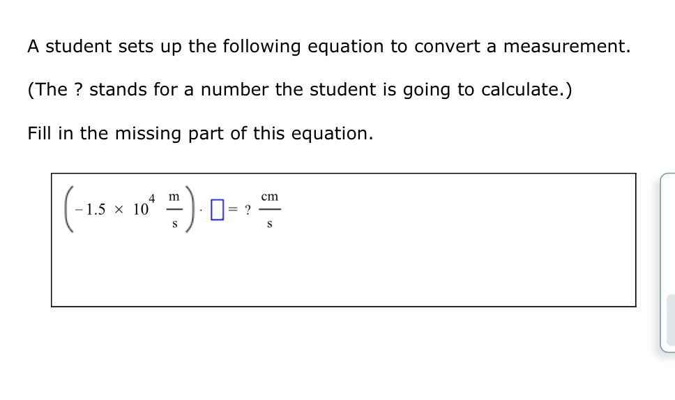 Solved A student sets up the following equation to convert a | Chegg.com