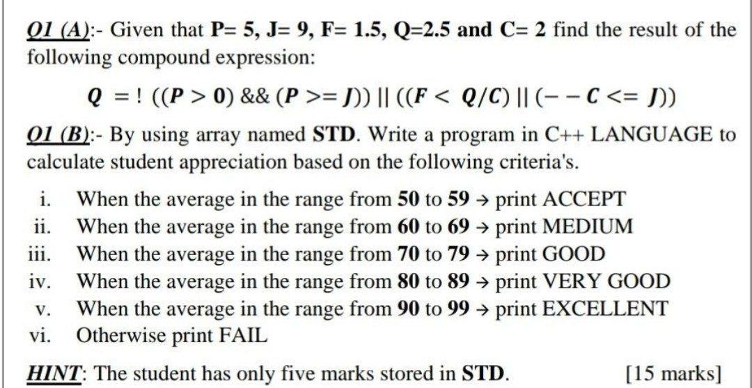 Solved 01 A Given That P 5 J 9 F 1 5 Q 2 5 And Chegg Com