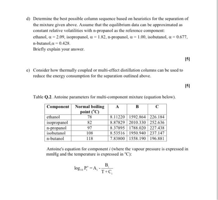 Solved 2. A multi-component mixture consisting of 25 mol% | Chegg.com
