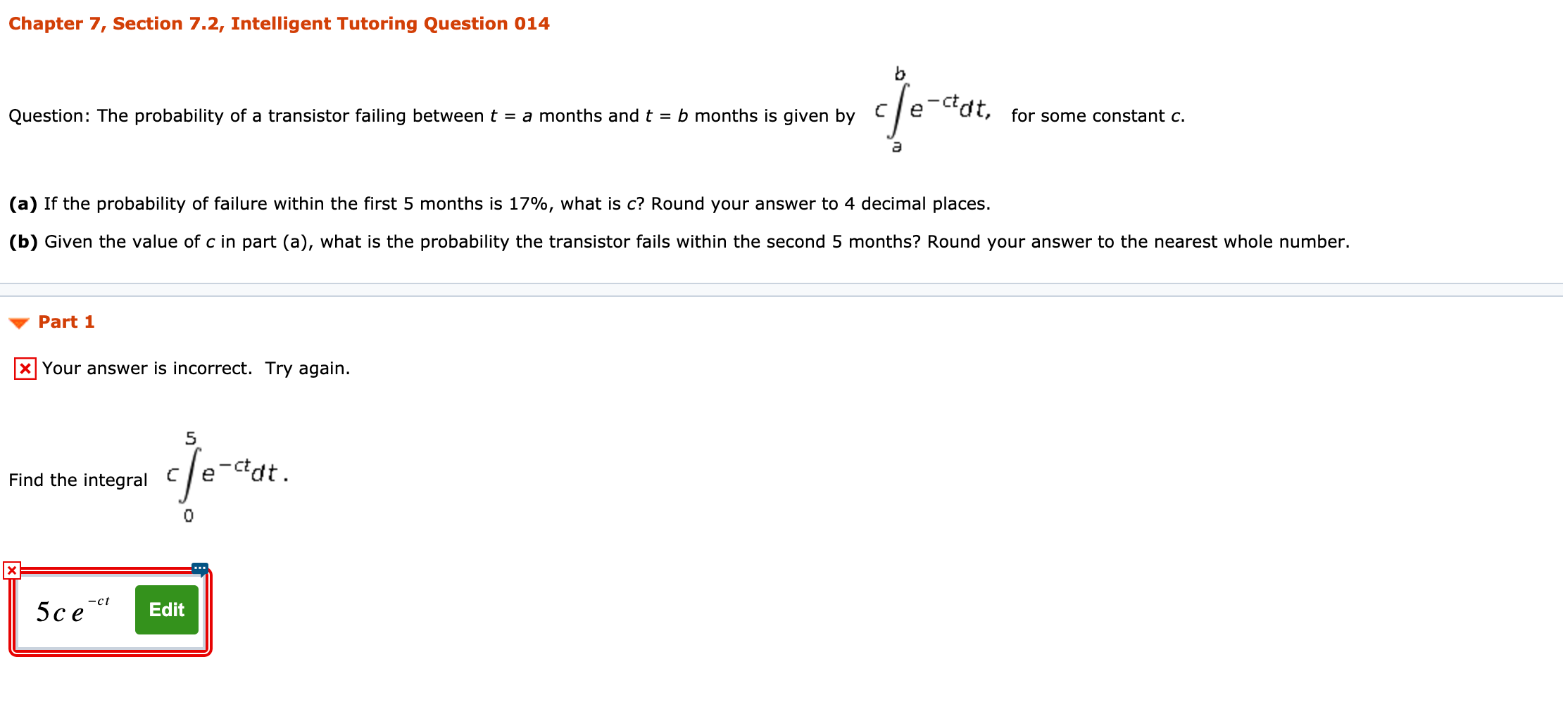 Solved Chapter 7, Section 7.2, Intelligent Tutoring Question | Chegg.com